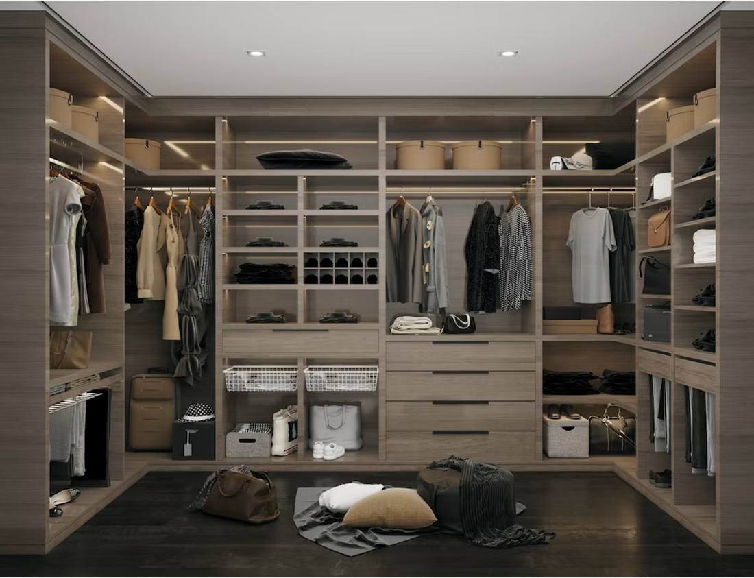 U-Shaped Walk-In Closet System: Design Tips & Best Organizers
